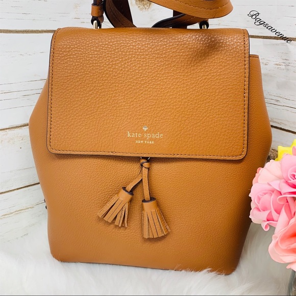 kate spade Handbags - Kate Spade Hayes Medium Backpack leather ginger